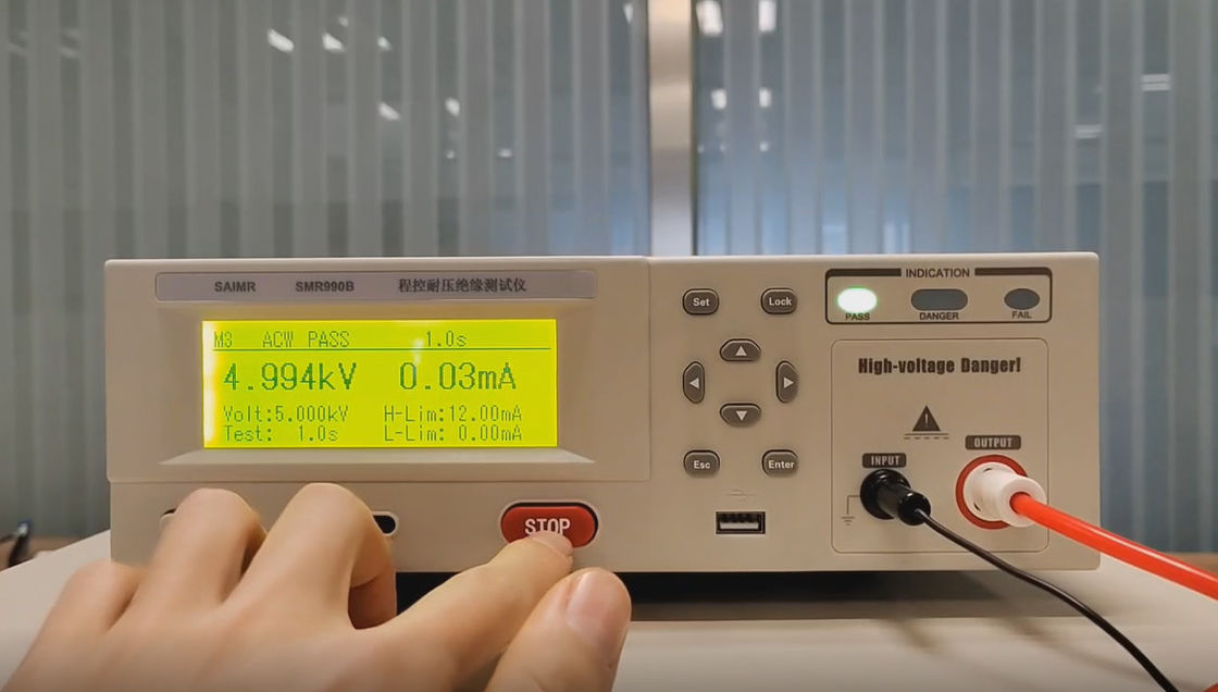 7.5kg Draagbare Hipot Tester Isolatie Hipot Voltage Tester Met Arc Detection Functie 1-9 Level