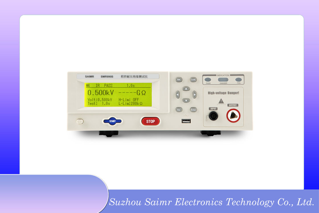 LCD-scherm Hipot-apparatuur Isolatie Hipot Voltage tester met I/O-interface